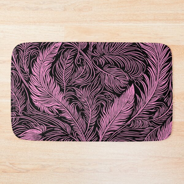 Item preview, Abstract Feather Pattern Black & Pink designed and sold by tonymagnerart.