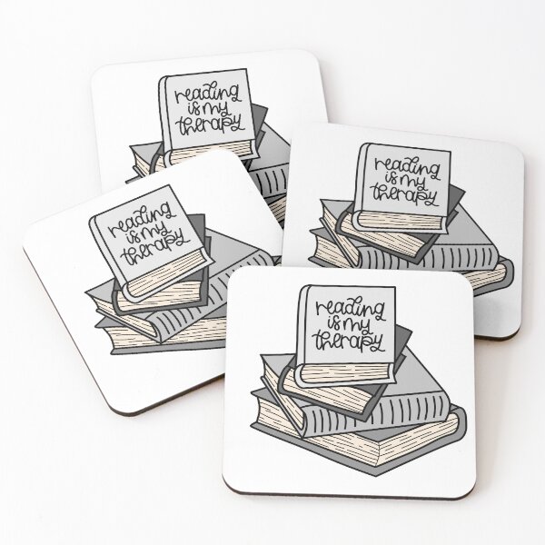 Item preview, "Books Are My Therapy" Pile of Books - Grey designed and sold by MrsCreative1.