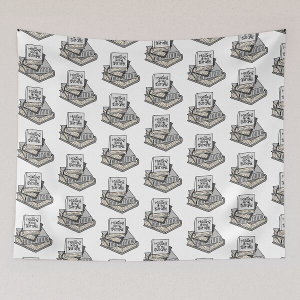 Item preview, "Books Are My Therapy" Pile of Books - Grey designed and sold by MrsCreative1.