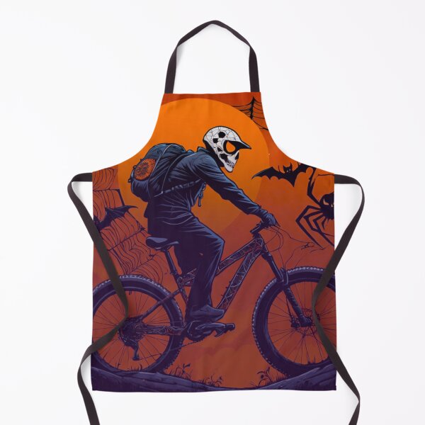 Item preview, Dark Skeleton Mask MTB Rider: Halloween Edition designed and sold by GrizzlyCollective.