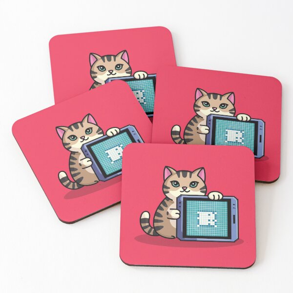 Item preview, Cat playing video game on tablet designed and sold by LostForSpace.