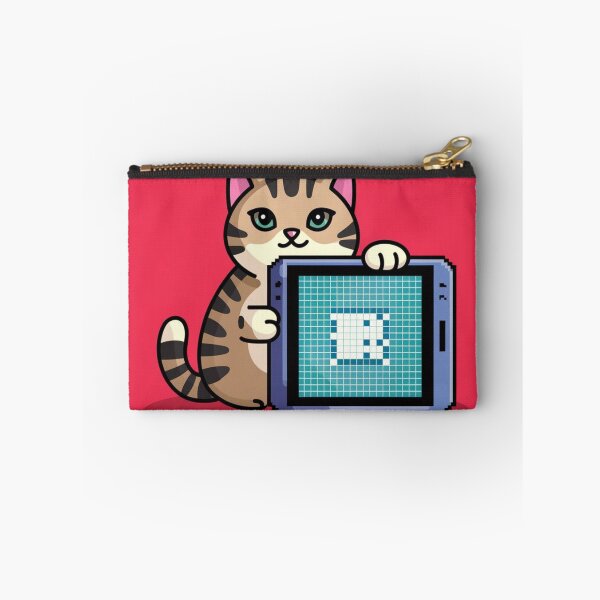 Item preview, Cat playing video game on tablet designed and sold by LostForSpace.