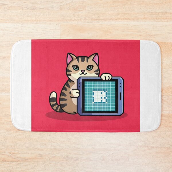 Item preview, Cat playing video game on tablet designed and sold by LostForSpace.