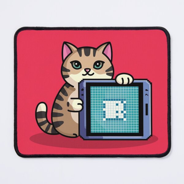 Item preview, Cat playing video game on tablet designed and sold by LostForSpace.