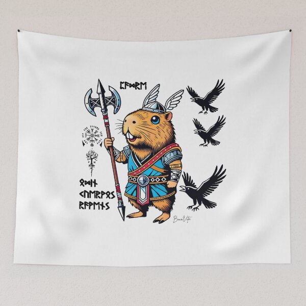 Item preview, OdinBara - The Allfather of Capybaras designed and sold by BonaVitaUW.