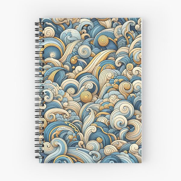 Item preview, Ondas etéreas en azul y oro designed and sold by MarblesManaged.