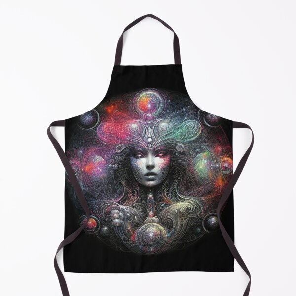 Aperçu de l'œuvre T-shirt transe psychédélique « Cosmic Empress – Psytrance Ascension » créée et vendue par Grindcorer.