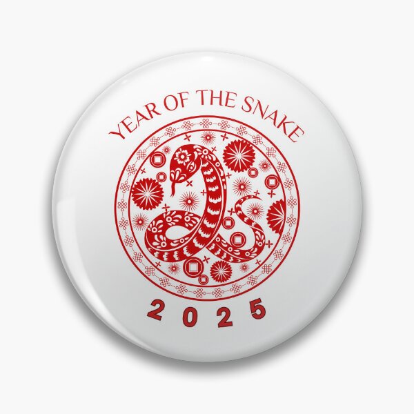 Item preview, Red Line Art Snake version 2-Year of the Snake 2025- Chinese Zodiac Theme-white Background designed and sold by CosmicNook1.