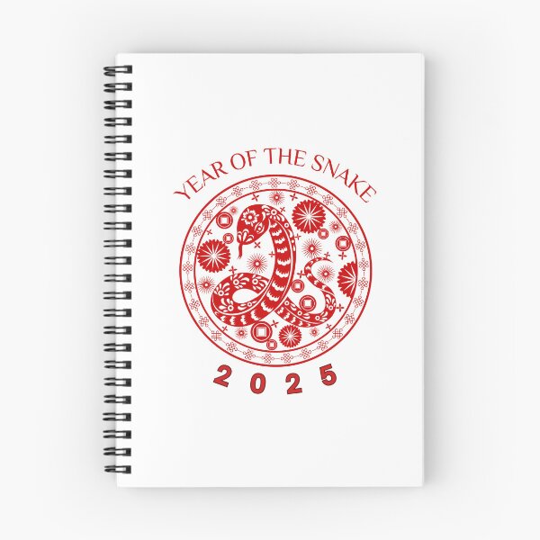 Item preview, Red Line Art Snake version 2-Year of the Snake 2025- Chinese Zodiac Theme-white Background designed and sold by CosmicNook1.