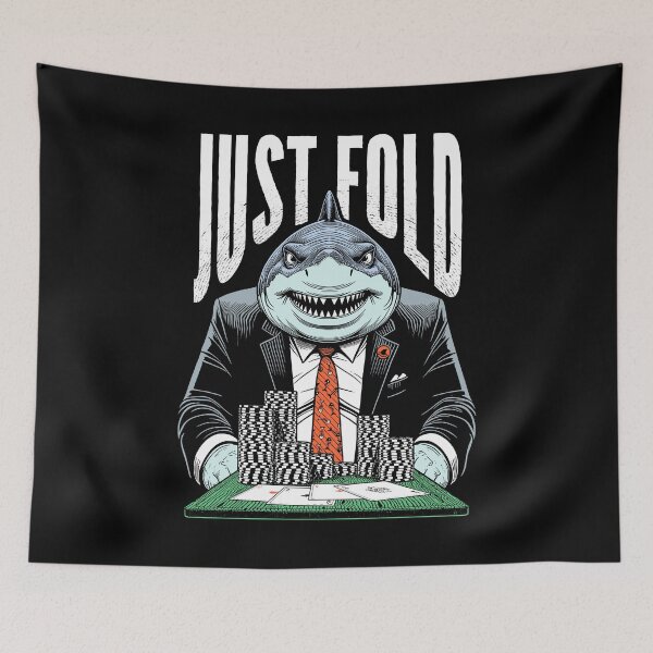 Item preview, Poker Card Shark Casino Gambler Funny Just Fold Four Aces designed and sold by GrandeDuc.
