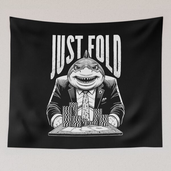 Item preview, Poker Card Shark Casino Gambler Funny Just Fold Four Aces designed and sold by GrandeDuc.