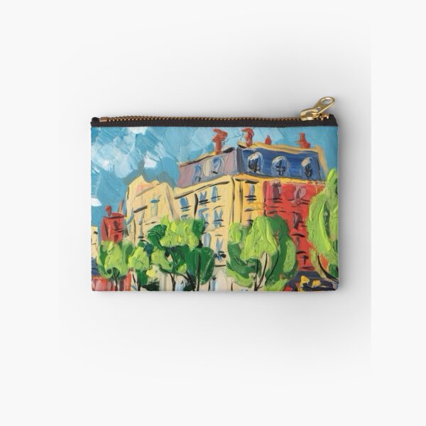 Item preview, Parisian Charm – Colorful Street Scene Art by the Canal. Art by Carraann  designed and sold by CARRAANN.