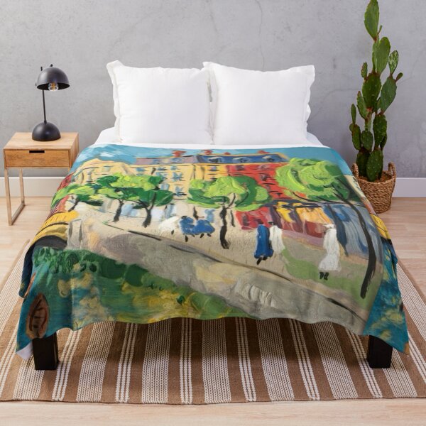 Item preview, Parisian Charm – Colorful Street Scene Art by the Canal. Art by Carraann  designed and sold by CARRAANN.