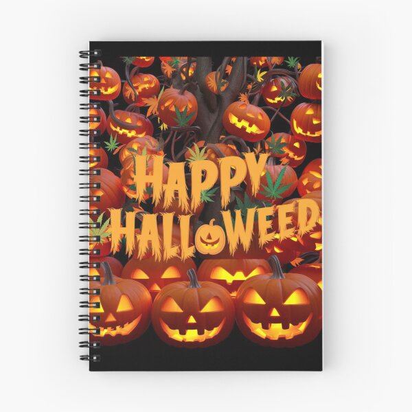 Item preview, Happy HallOWeed - Halloween Pumpkin Jack-O-Lantern - Pot Leaves - Funny designed and sold by JLEmporium.