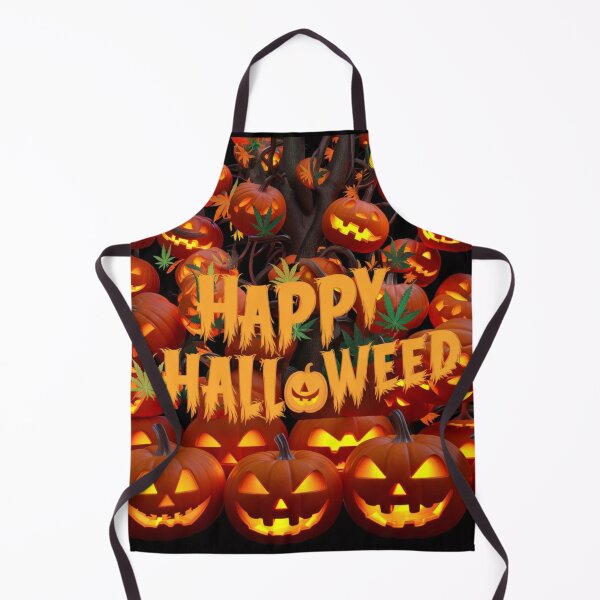 Item preview, Happy HallOWeed - Halloween Pumpkin Jack-O-Lantern - Pot Leaves - Funny designed and sold by JLEmporium.