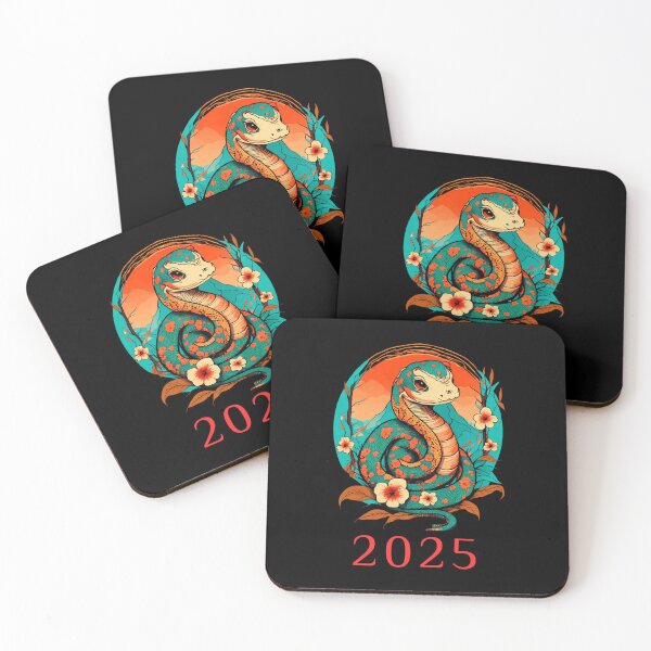 Item preview, Colorful  cute venomous  blue Snake version 1-Year of the Snake 2025- Chinese Zodiac Theme-white Background designed and sold by CosmicNook1.