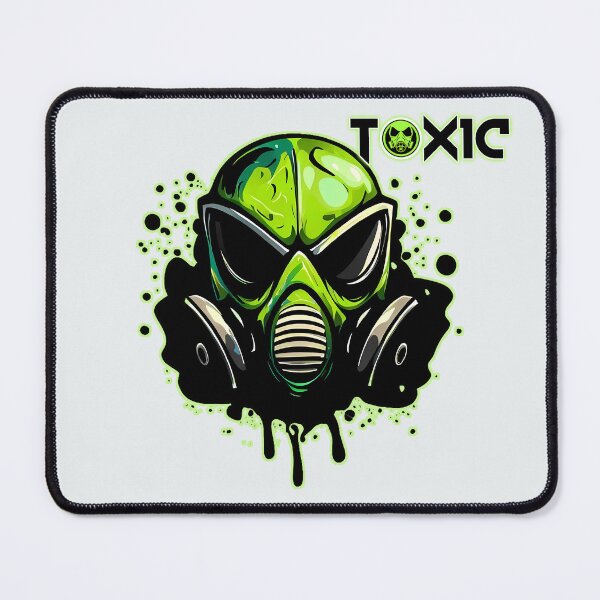 Item preview, Green Toxic Gas Mask with Logo and Splatter Effect Design designed and sold by ZetaDream.