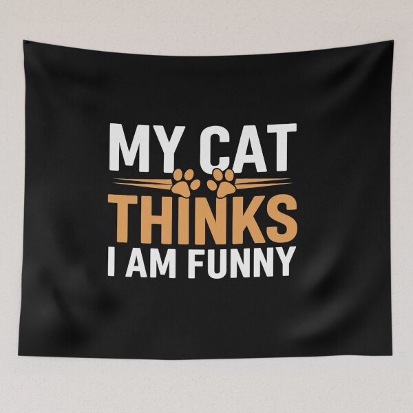 Item preview, Funny sarcasm My Cat Thinks Im Funny  designed and sold by FelineFrenzyArt.