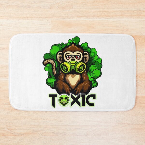 Item preview, Toxic Monkey with Gas Mask and Neon Warning Design designed and sold by ZetaDream.