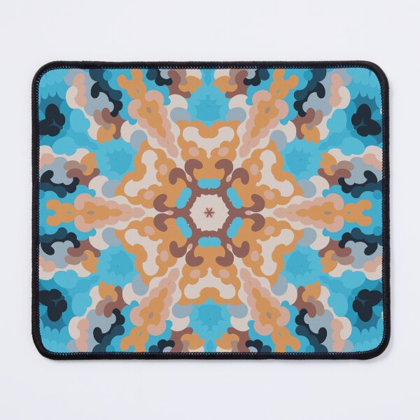 Item preview, Retro Mandala Blue and Orange designed and sold by WormholeOrbital.