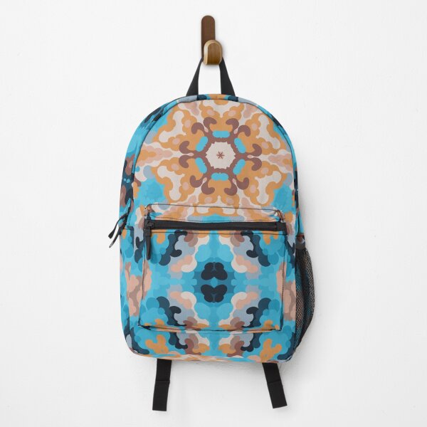 Item preview, Retro Mandala Blue and Orange designed and sold by WormholeOrbital.
