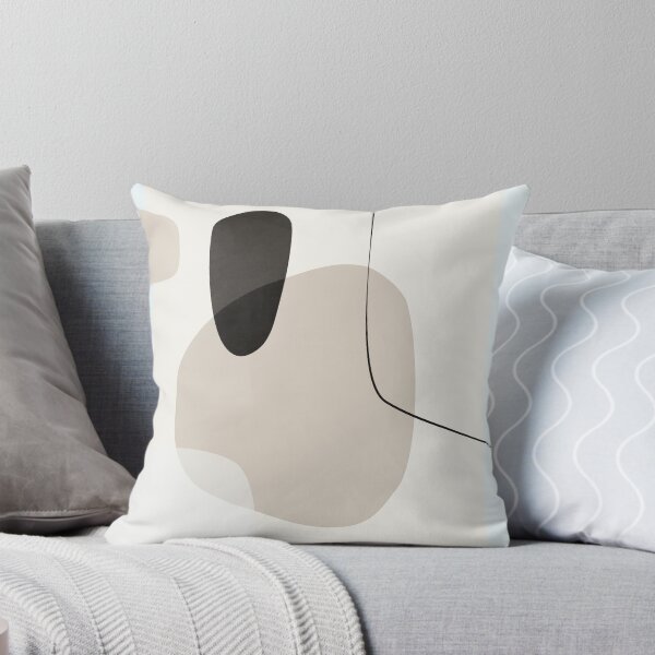 Aperçu de l'œuvre Couleurs et formes abstraites noir et beige créée et vendue par OooPstudio.