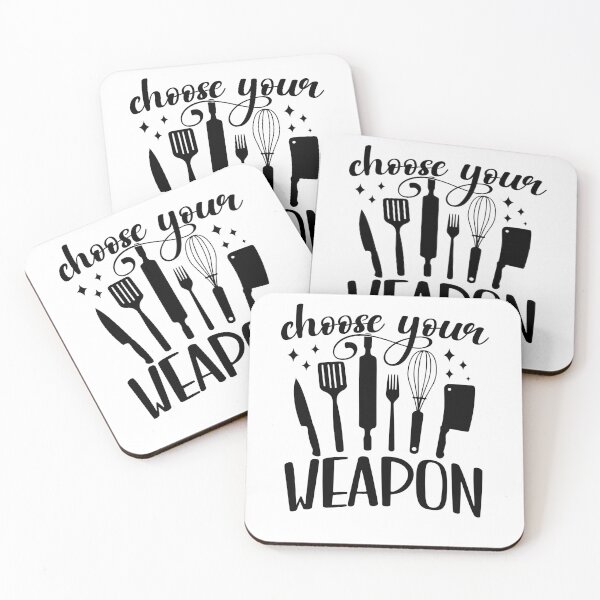 Item preview, Choose Your Weapon Funny Kitchen designed and sold by PrintCrafting.