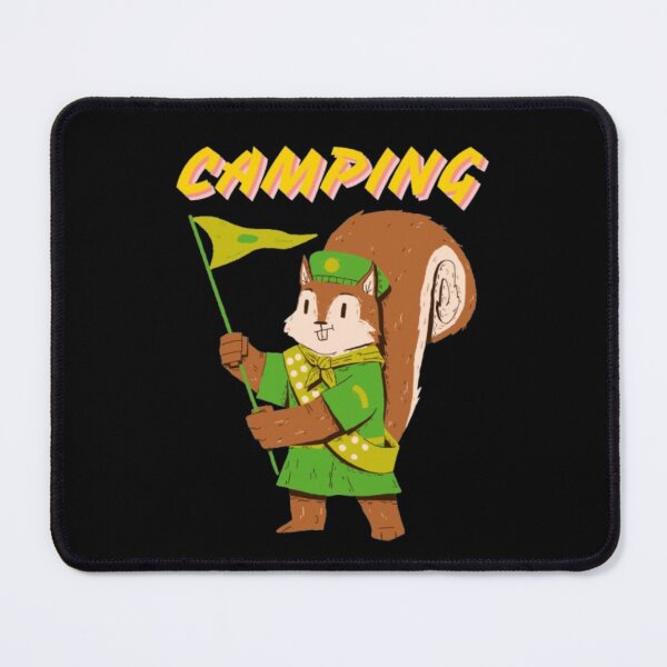 Item preview, Fun Squirrel Scout Camping Design with Flag designed and sold by MSHobbies.