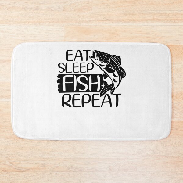 Item preview, Eat Sleep Fish Repeat Funny Fishing designed and sold by PrintCrafting.