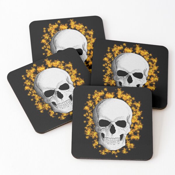 Item preview, Skull In Flames designed and sold by Manic Merch Designs.