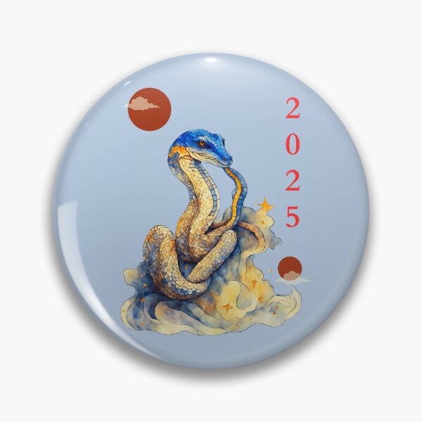 Item preview, Colorful  light blue Snake with red scales with red flowers version 2-Year of the Snake 2025- Chinese Zodiac Theme-white Background designed and sold by CosmicNook1.