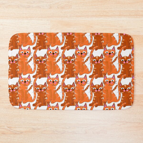 Item preview, Hank and Larry, Orange Tabby Cats Illustration Pattern, White Background designed and sold by Stephanie Rowan.