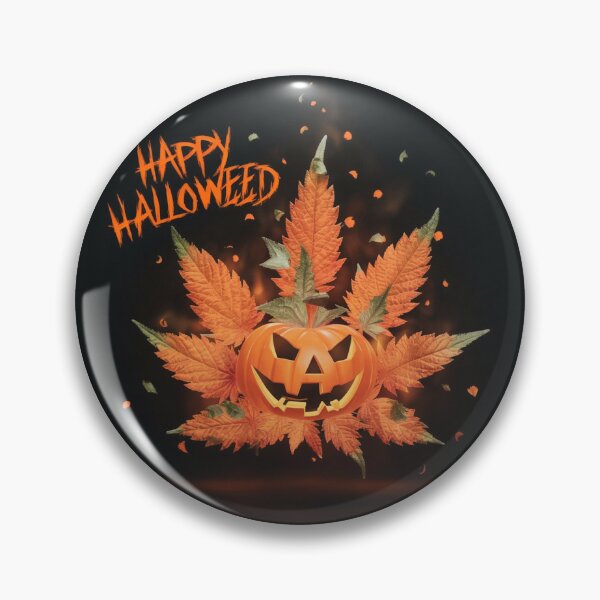 Item preview, Happy HallOWeed - Halloween Pumpkin Jack-O-Lantern Pot Leaf - Funny designed and sold by JLEmporium.