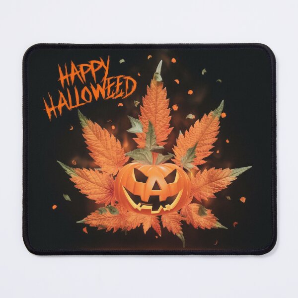 Item preview, Happy HallOWeed - Halloween Pumpkin Jack-O-Lantern Pot Leaf - Funny designed and sold by JLEmporium.