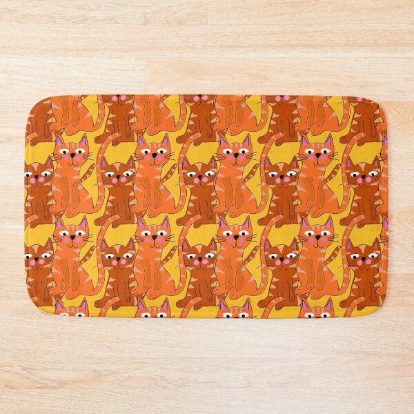 Item preview, Hank and Larry, Orange Tabby Cats Illustration Pattern, Yellow Background designed and sold by Stephanie Rowan.