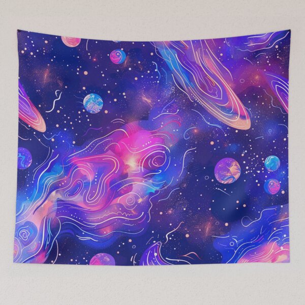 Item preview, Neon space- planets in galaxy  designed and sold by cocomelon168.