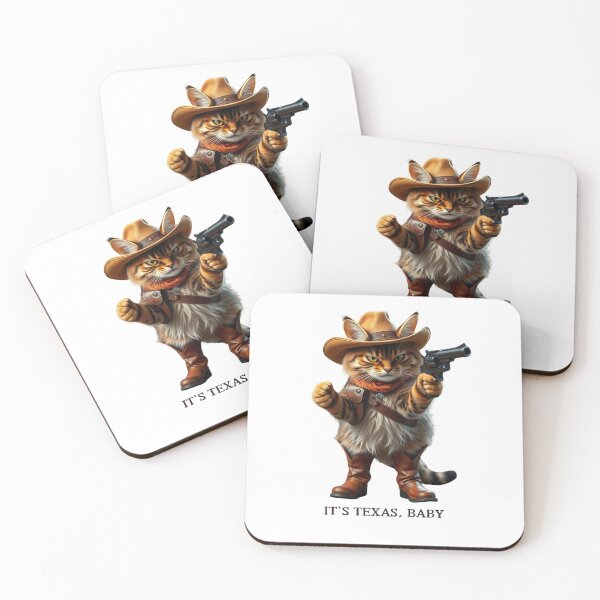 Item preview, angry tabby cat with cowboy boots and hat and a gun designed and sold by GinnyGi.