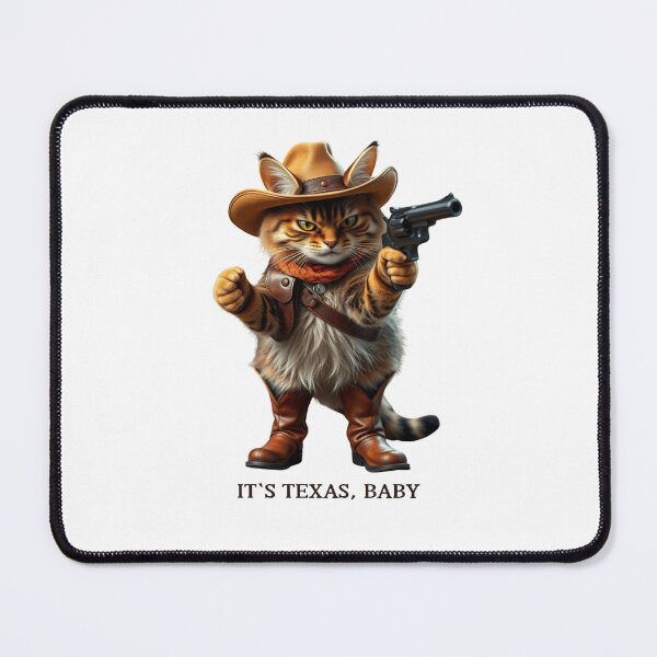 Item preview, angry tabby cat with cowboy boots and hat and a gun designed and sold by GinnyGi.