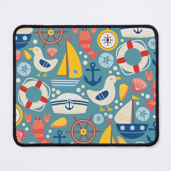 Item preview, Cute Nautical Sea Life pattern designed and sold by JozaneHouse.