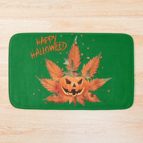 Item preview, Happy HallOWeed - Halloween Pumpkin Jack-O-Lantern Pot Leaf - Funny designed and sold by JLEmporium.