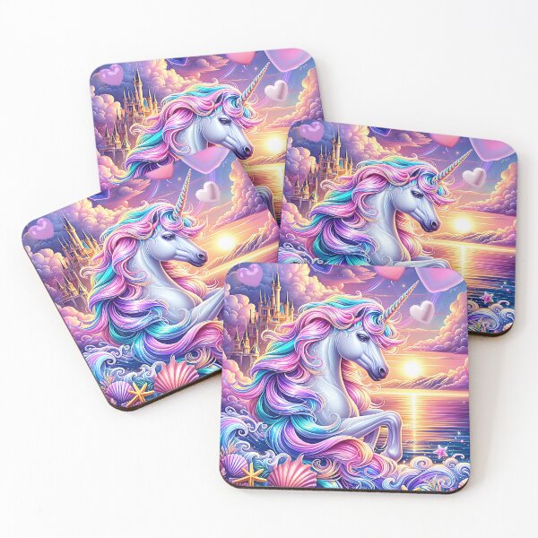 Item preview, Unicorn Sunset at the Sea designed and sold by I-I-Trading-Co.