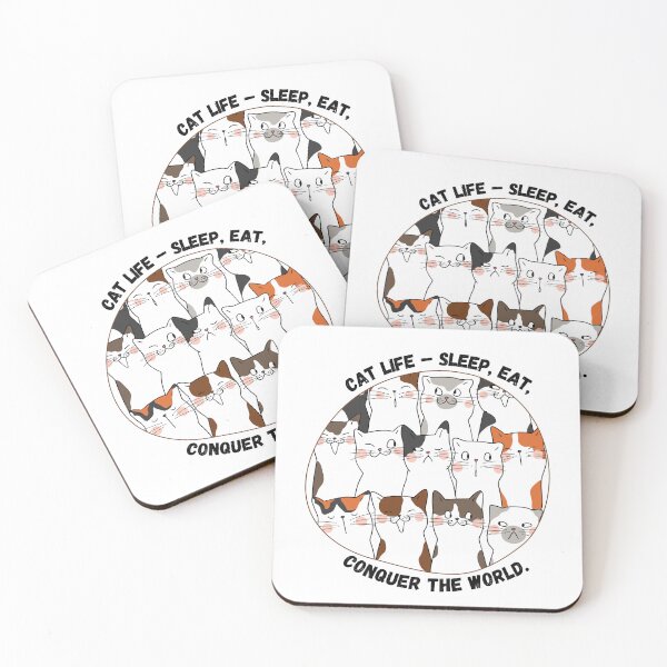 Item preview, Cat life – sleep, eat, conquer the world. designed and sold by DesignByMalwina.