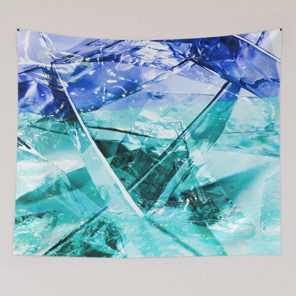Item preview, Blue Abstract Aluminium Foil Photograph Layers designed and sold by lynnbowersart.