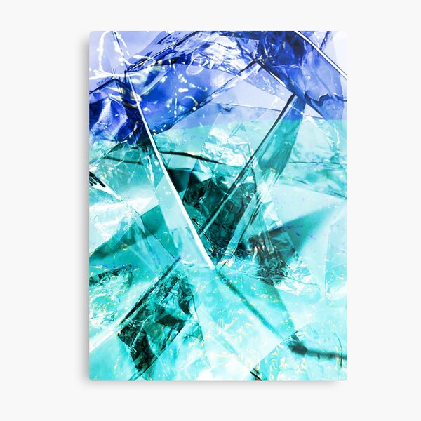 Aperçu de l'œuvre Couches de photographie abstraites en aluminium bleu créée et vendue par lynnbowersart.