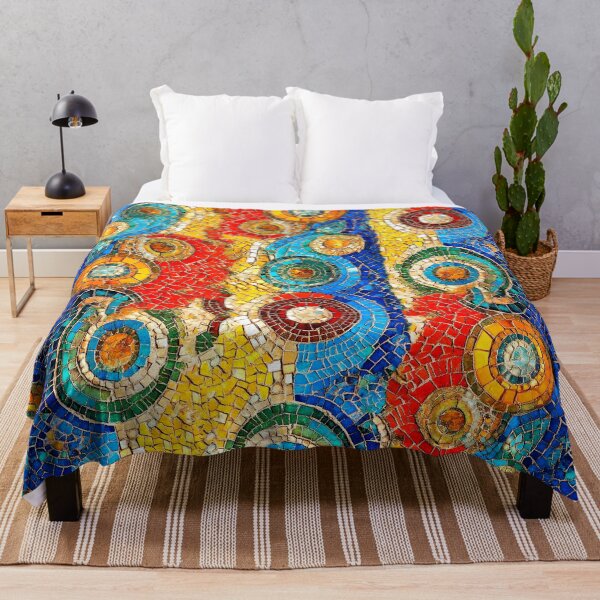 Item preview, Abstract vintage gold mosaic designed and sold by Shevi.