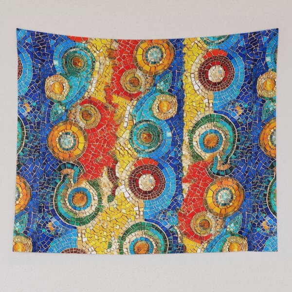 Item preview,  Abstract vintage gold mosaic  designed and sold by Shevi.