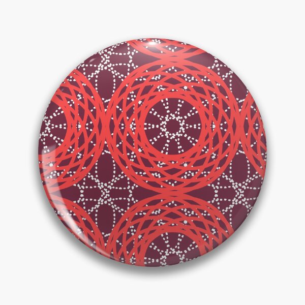 Item preview, Mandala Kaleidoscope,  Abstract Pattern, Sunburst Groovy Cirlces, red and coral designed and sold by Stephanie Rowan.