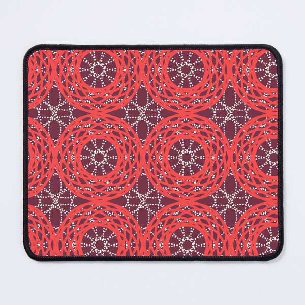 Item preview, Mandala Kaleidoscope,  Abstract Pattern, Sunburst Groovy Cirlces, red and coral designed and sold by Stephanie Rowan.