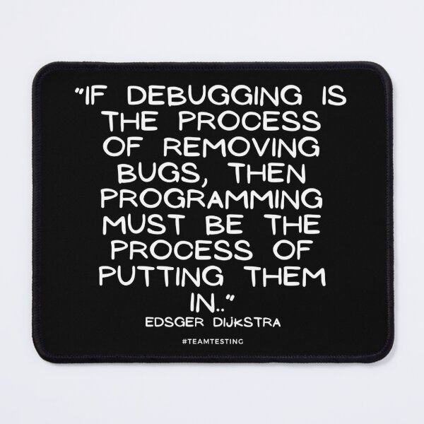 Item preview, "If debugging is the process of removing bugs, then programming must be the process of putting them in" designed and sold by TheOldMuflon.