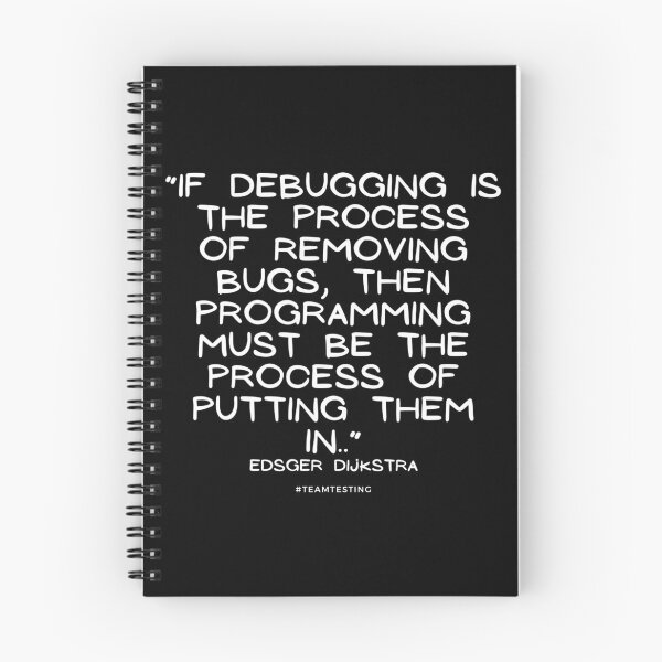 Item preview, "If debugging is the process of removing bugs, then programming must be the process of putting them in" designed and sold by TheOldMuflon.